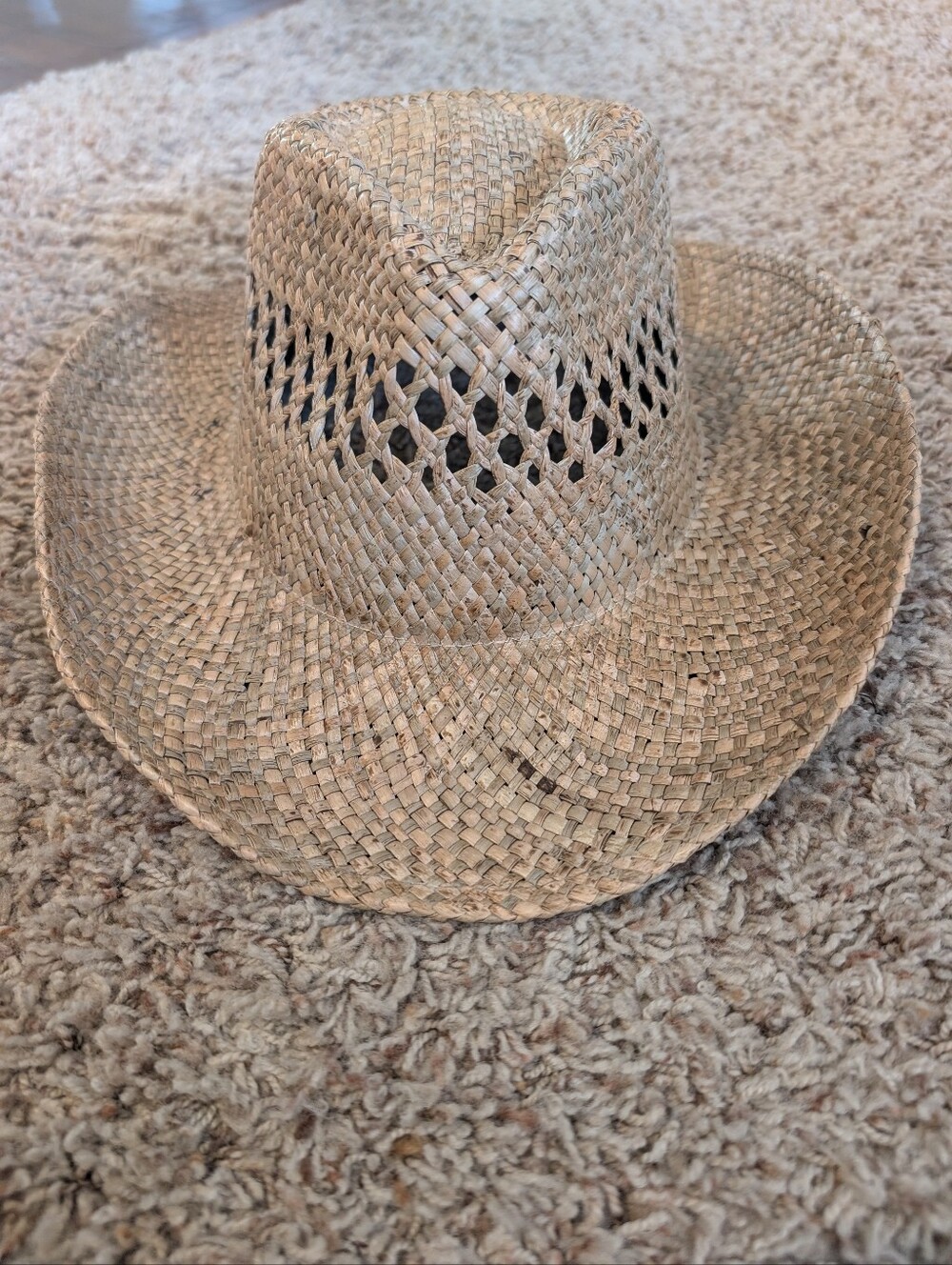 Straw Cowboy Hat - Natural Tan
